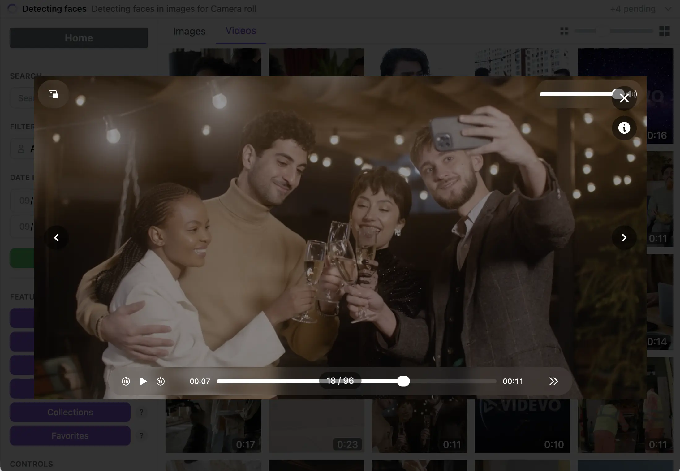 Jump to the right video moment AI photo organizer feature demo